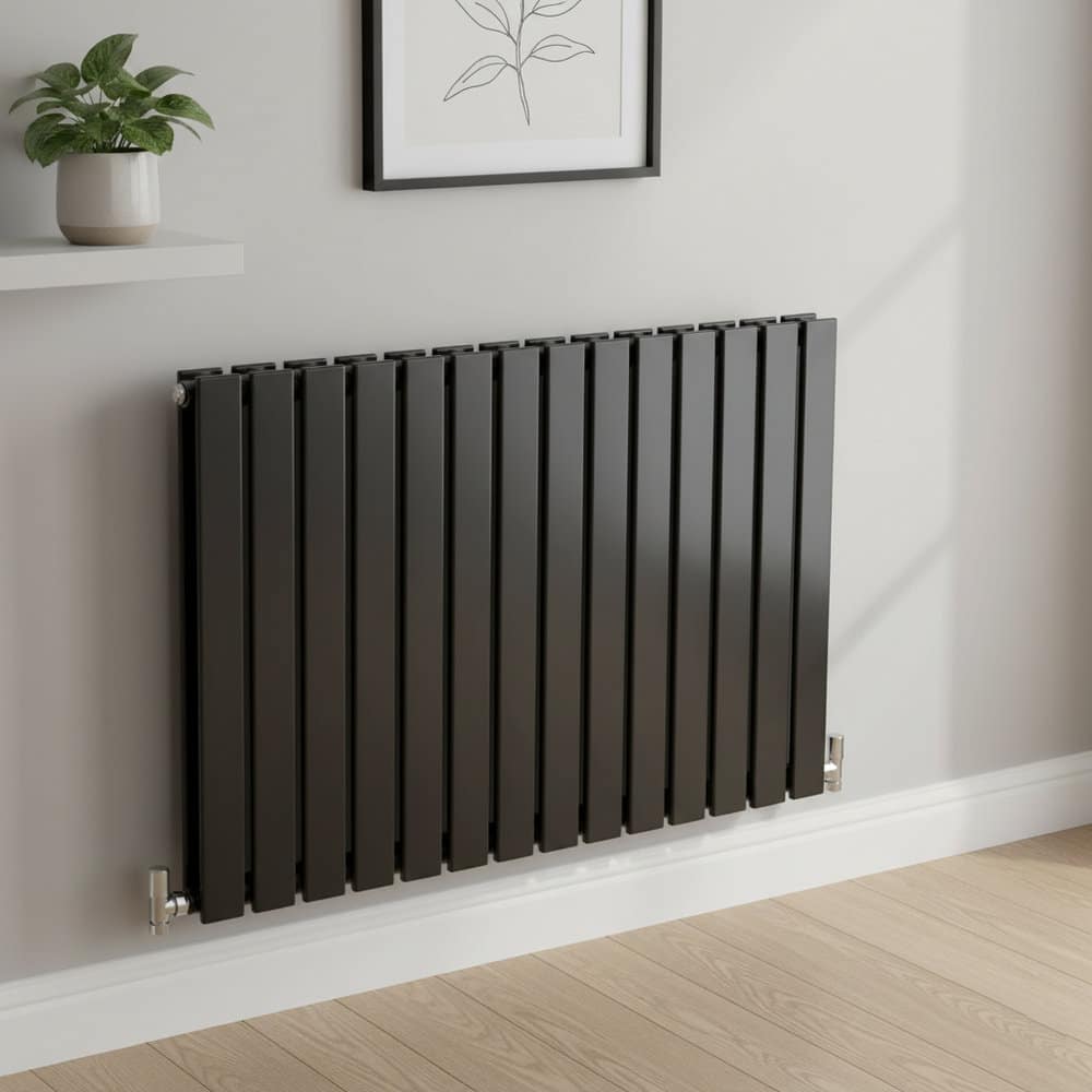 Makabi Dekoratif Radyator Tip 20 V Siyah Makabi Double Siyah Dekoratif Çelik Radyatör – Modern Çift Panel Isıtıcı - Görsel 1